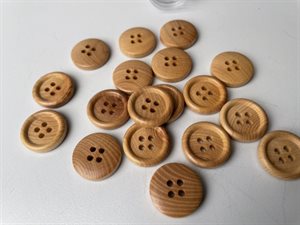 Træknap - enkel og flot træ med kant, 18 mm